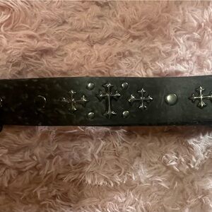 Men’s Cross leather Buckle Belt